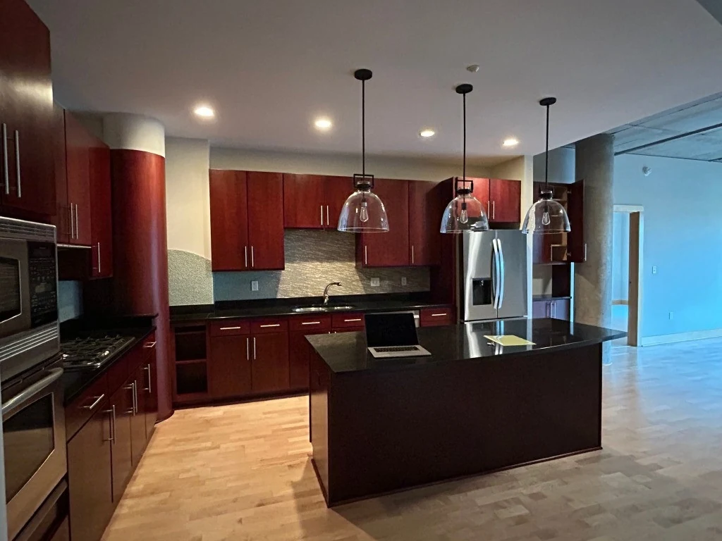 The existing Minneapolis condo kitchen before its planned renovation